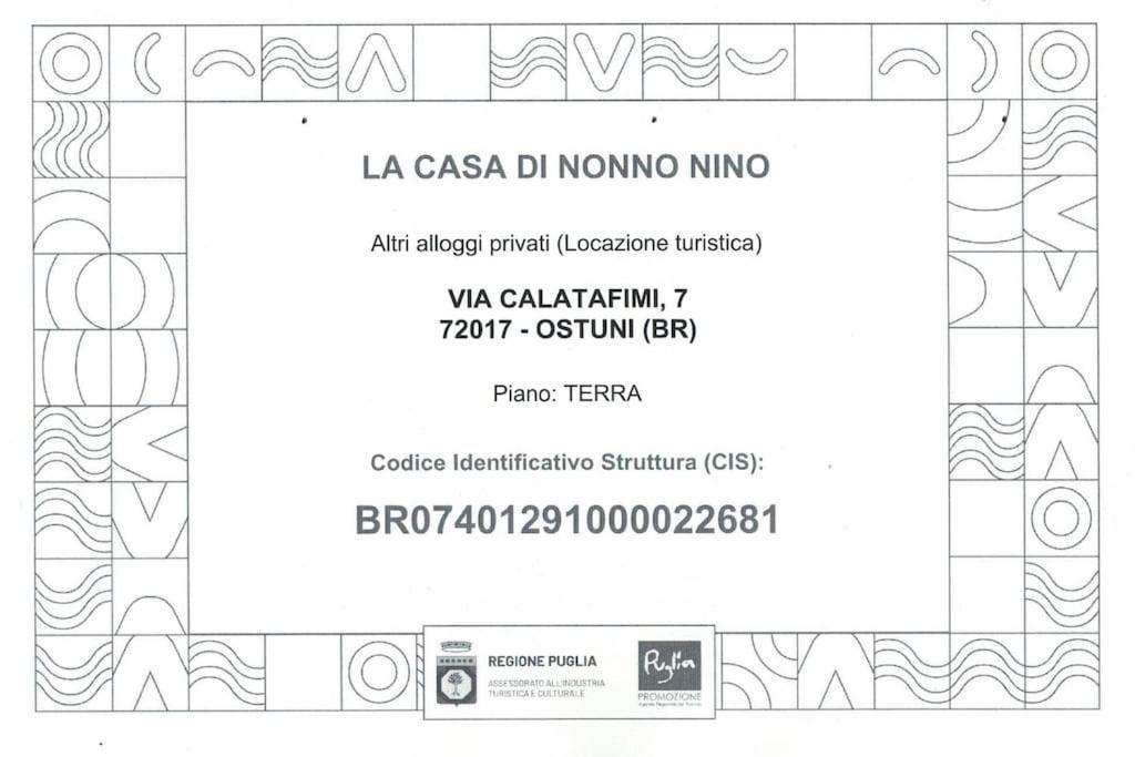 오스투니 La Casa Di Nonno Nino 빌라 외부 사진